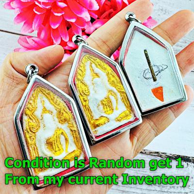 Relic Khunpaen Gold KruBanKrang Takrut Wheel Robe Doo Watsakae Thai Amulet 18341